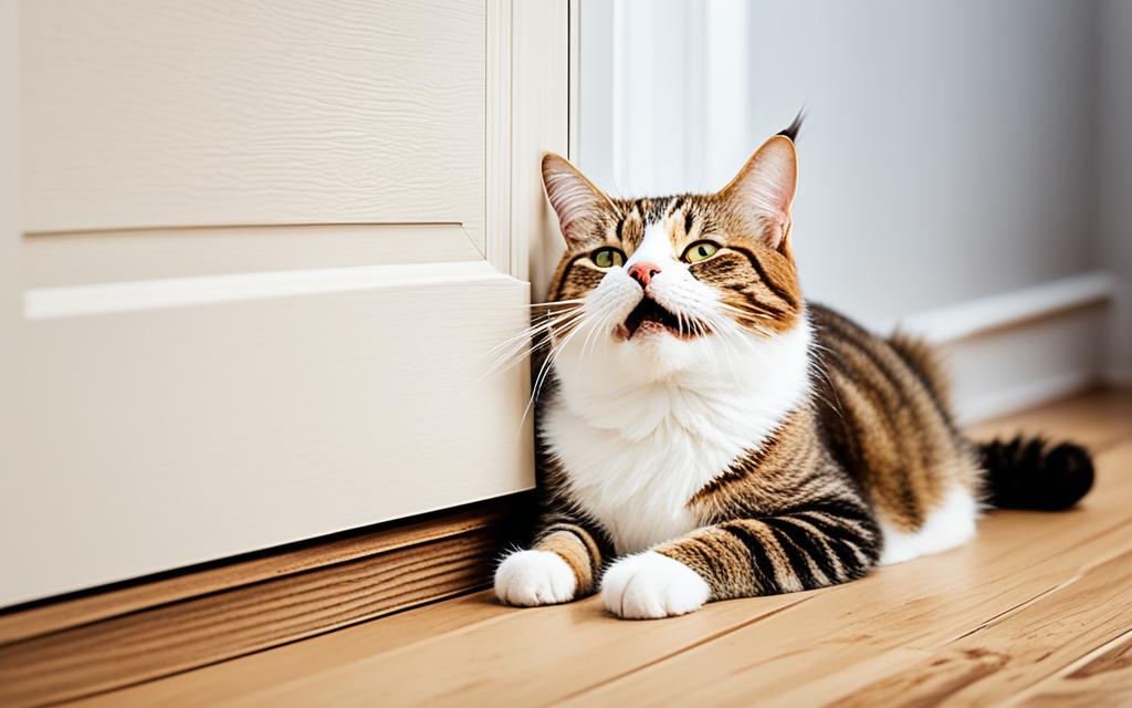 how to stop cat from scratching door