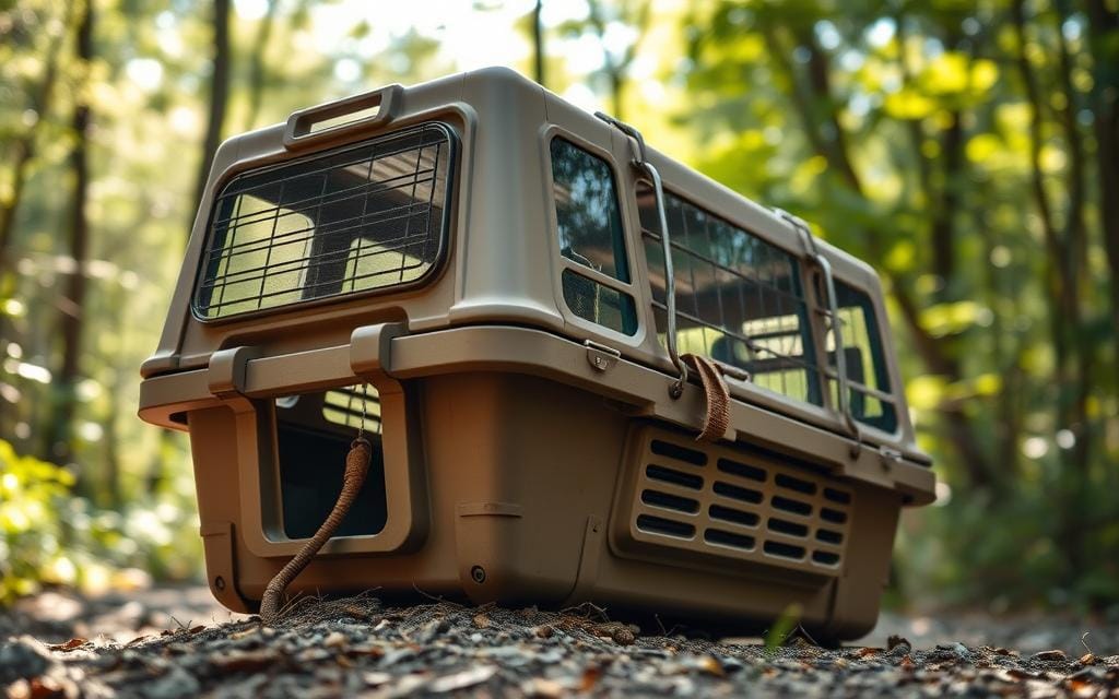 wildlife transport container and ventilation