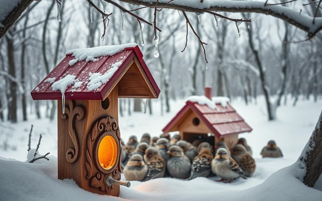 winter bird shelter