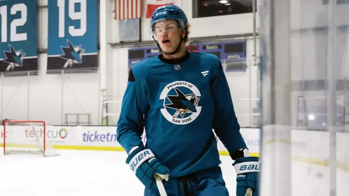 The tallest player ever selected in the NHL blew minds in his debut with the San Jose Sharks